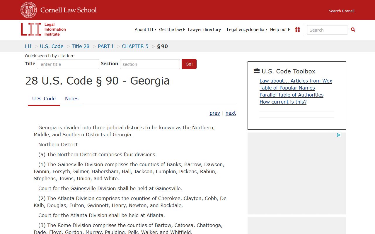 Wilkes County court dockets 28 USC 90 Southern District Georgia