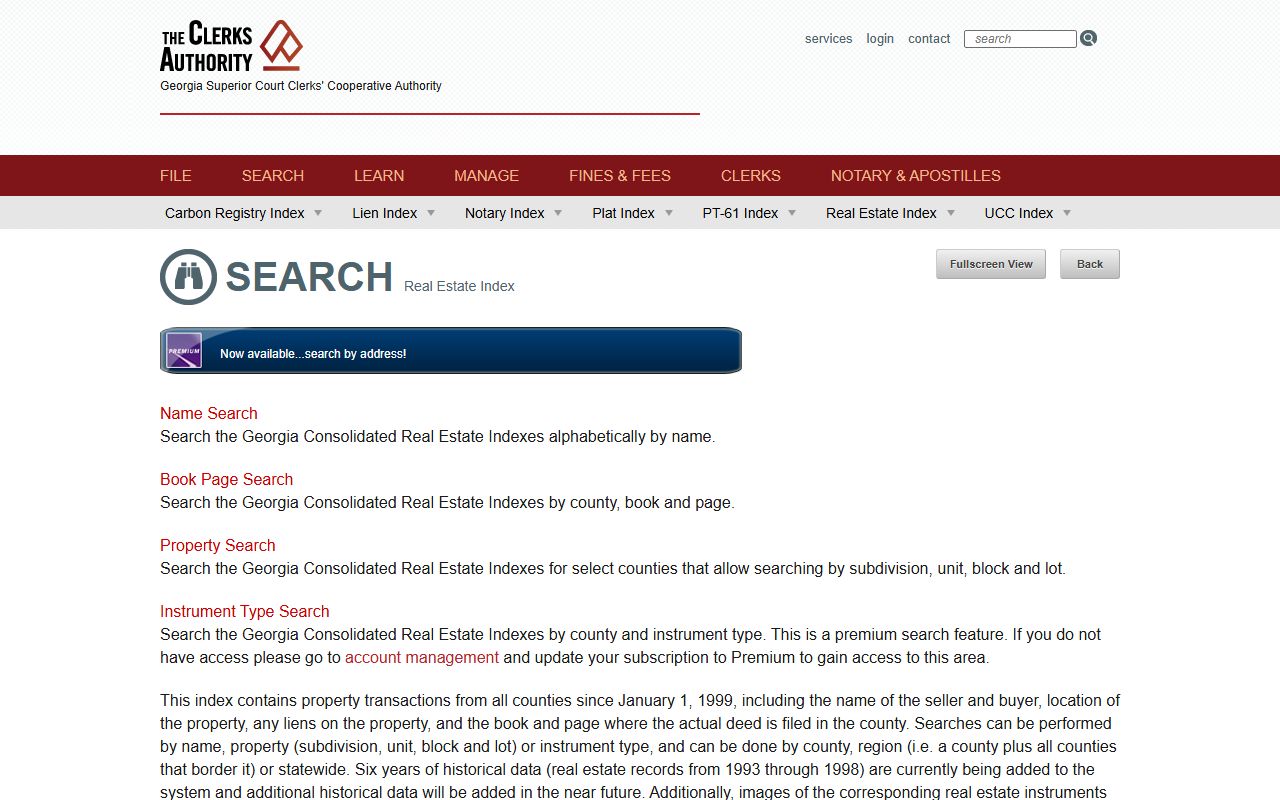 Wilkes County court records GSCCCA real estate search