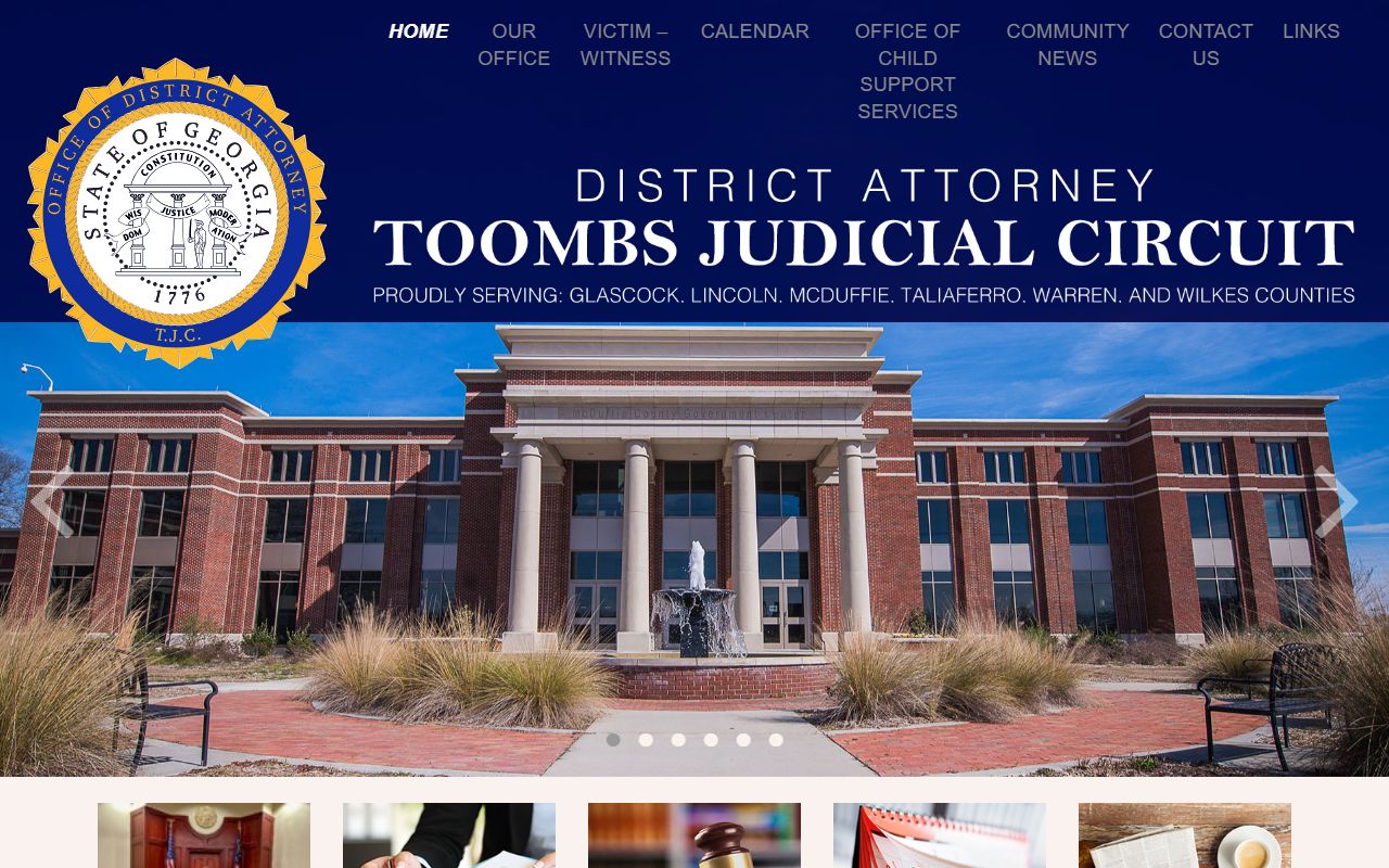 Wilkes County criminal court records Toombs Judicial Circuit District Attorney
