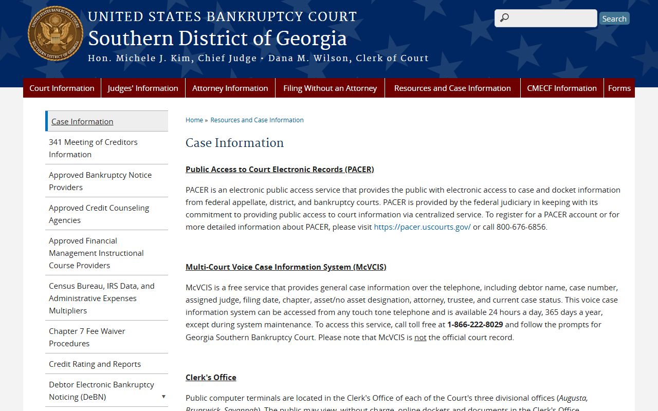 Wilkes County Superior Court records separate from federal bankruptcy case information