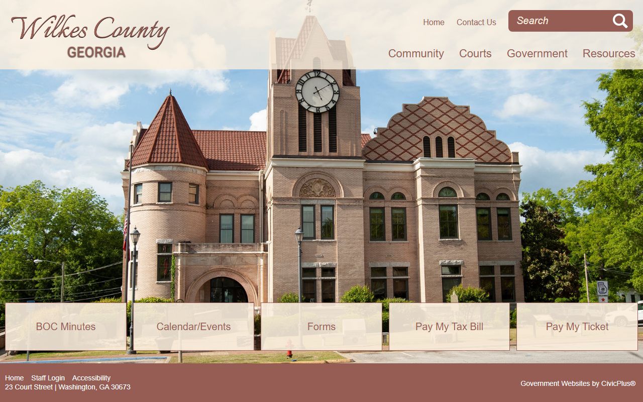 Wilkes County court records official homepage